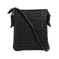 Hand‑Woven Textured Leather Travel Crossbody Bag